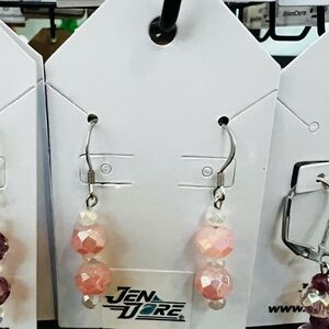 JenDore Handmade Gem Dangle Drop Earrings Hypoallergenic Tarnish-Resistant